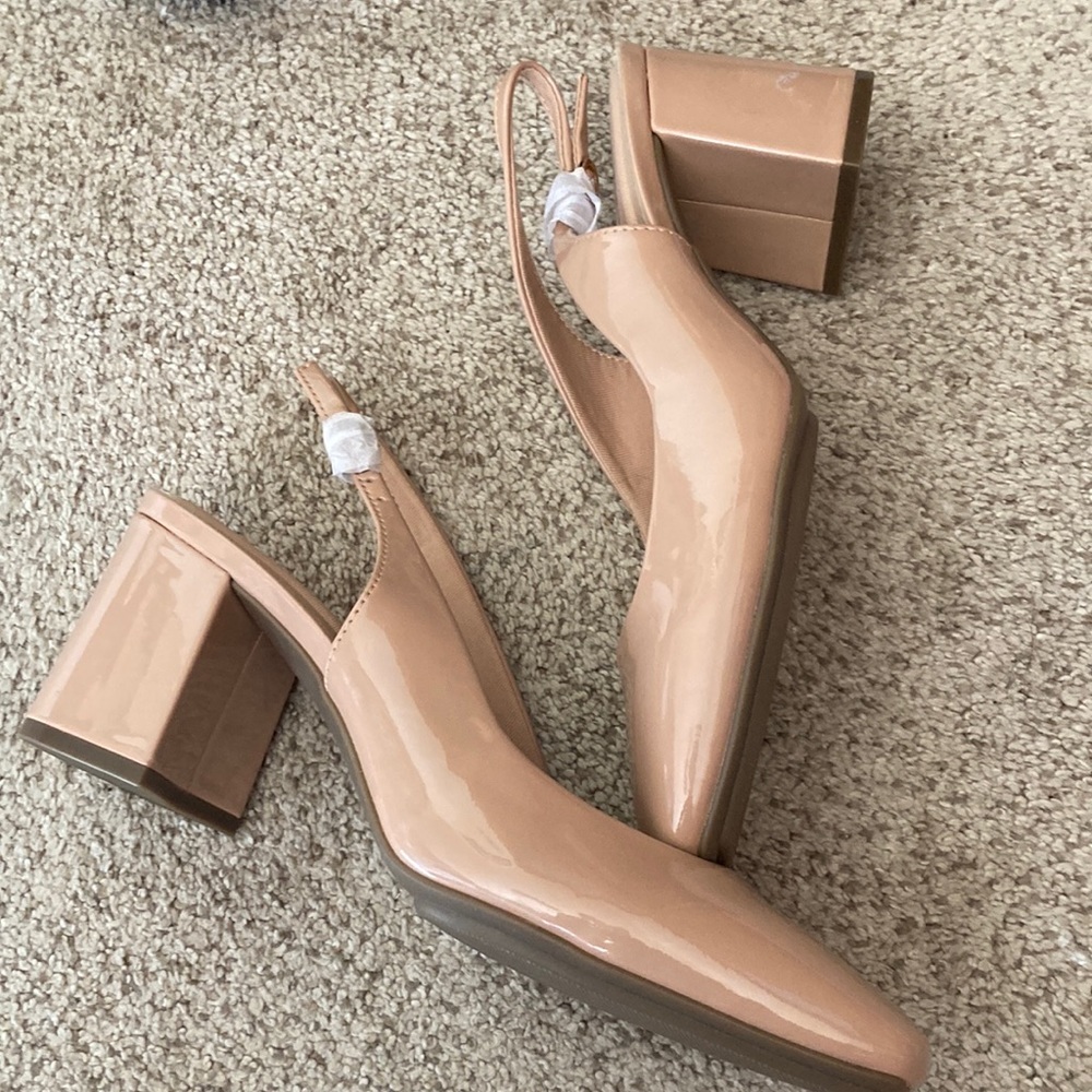 Anne Klein Laney sling backs Nude 9 NEW